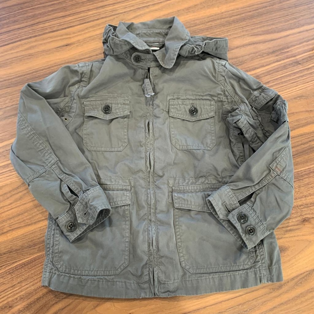 Crewcuts Army Jacket with Hood Size 4/5